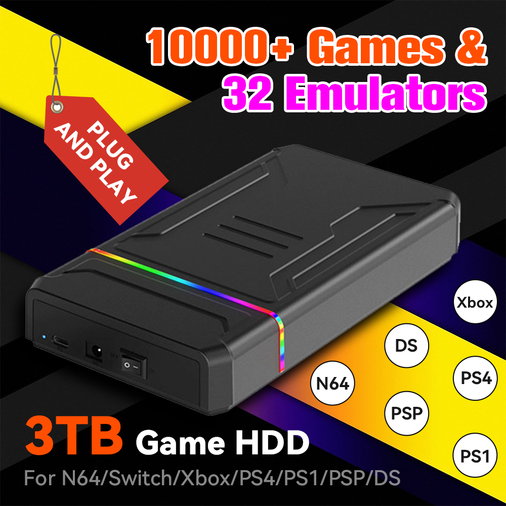 Retro Gaming Hard Drive - Emulador de jogos retro externo de