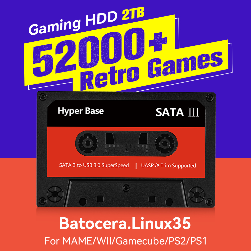 Retro Gaming Batocera - Console de Jogos Retro Batocera 500GB/2TB