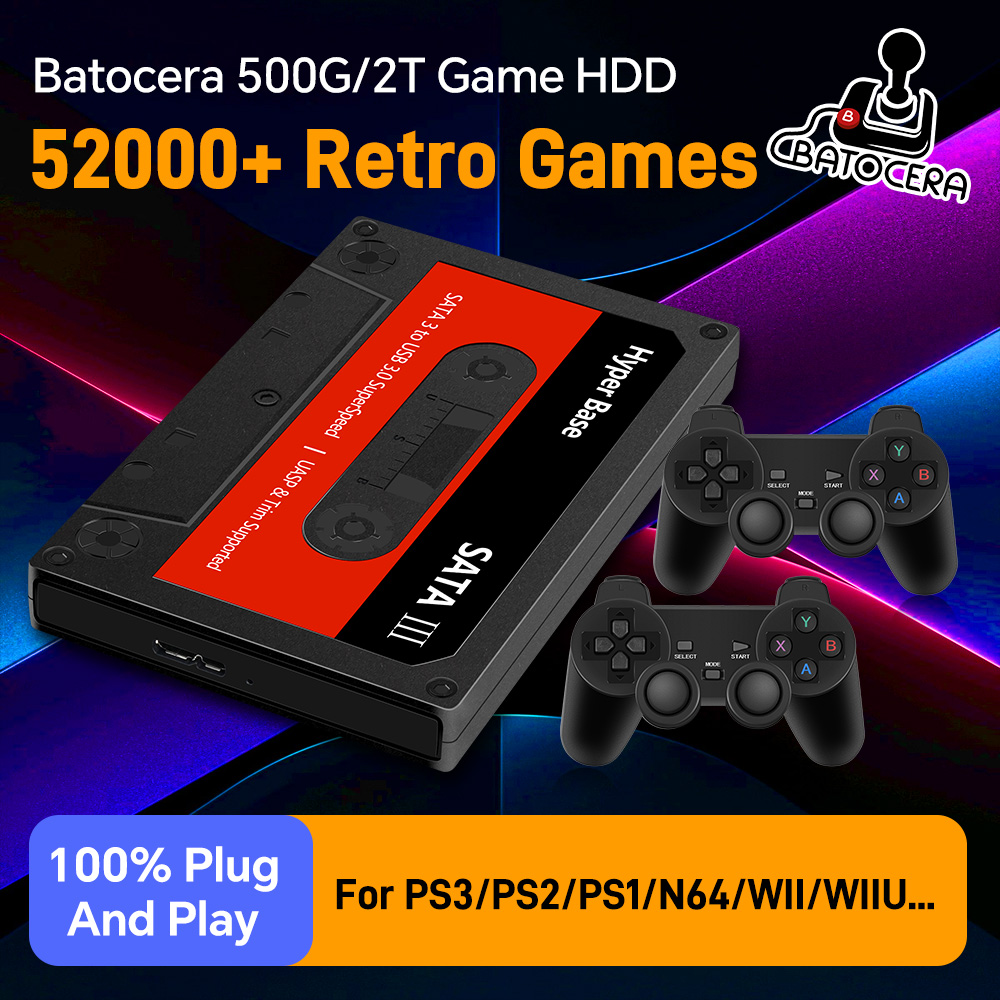 Retro Gaming Hard Drive - Disco Rígido Retro Batocera 500G com
