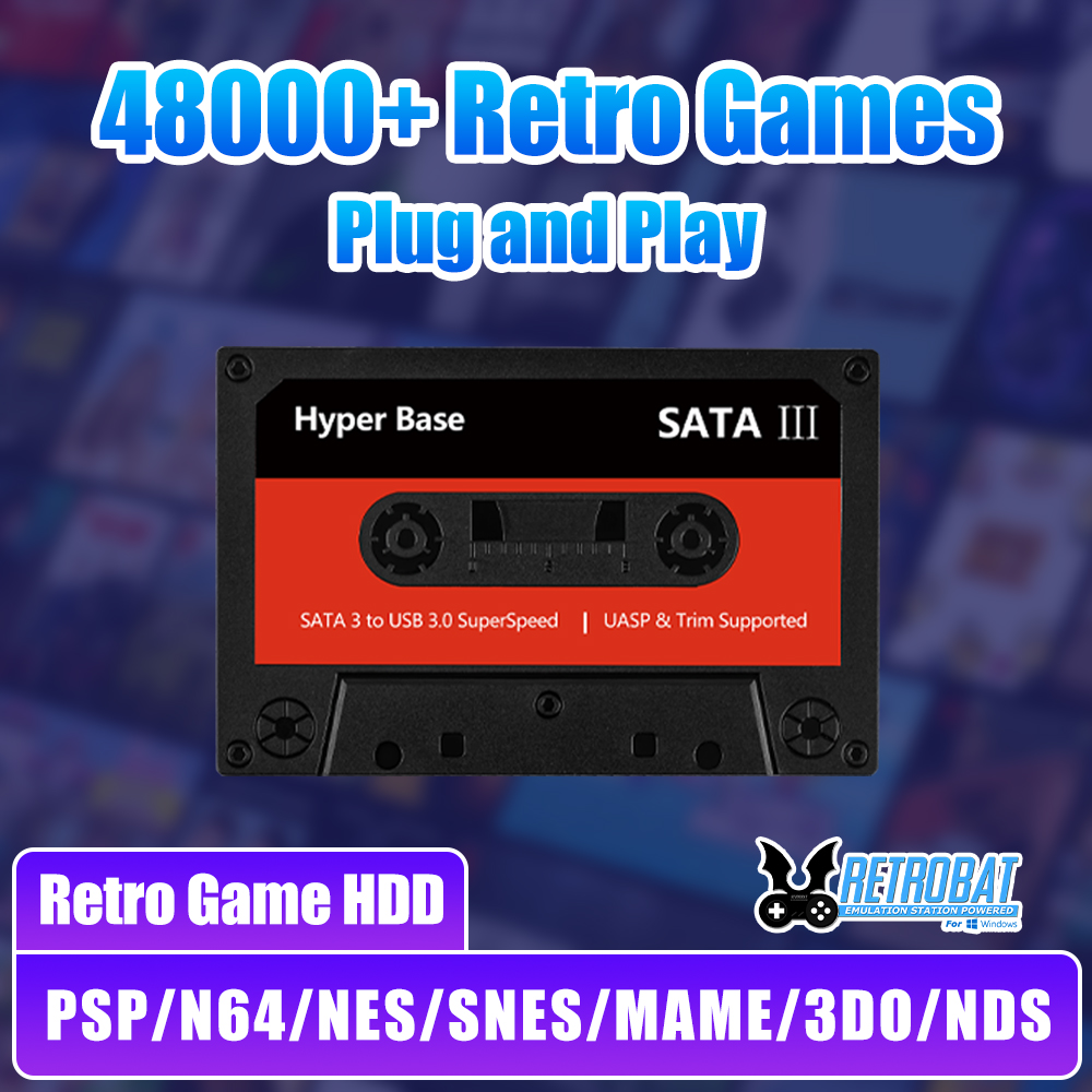 Retro Gaming Hard Drive - Batocera 500g jogo disco rígido embutido