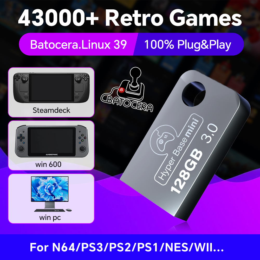 Retro Gaming Batocera - Batocera 128g usb flash drive para