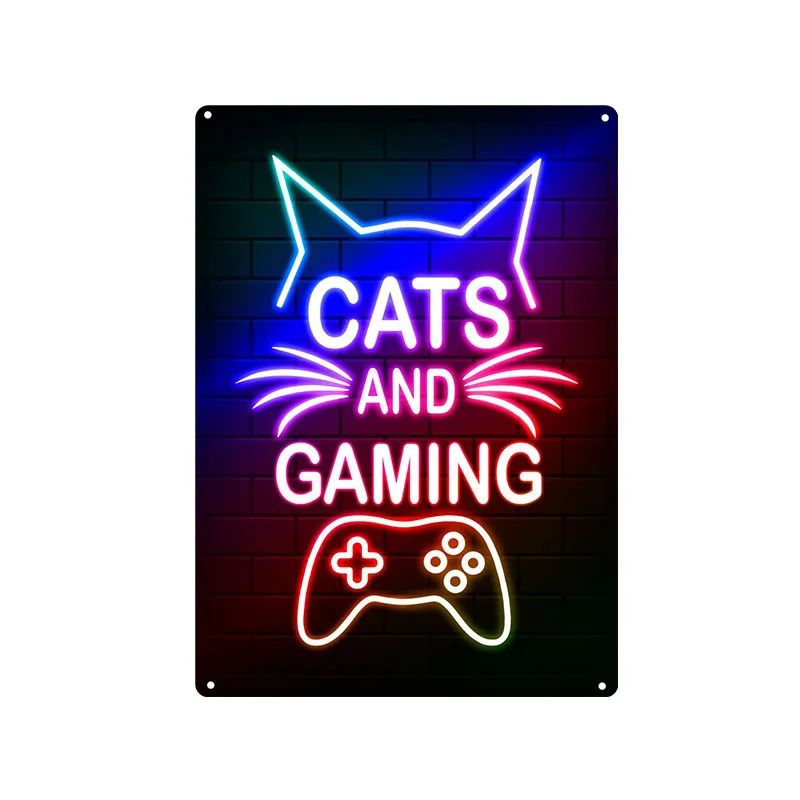 Sinal de Lata Vintage de Gamin - Retro Gaming Cafe avaliação e preço