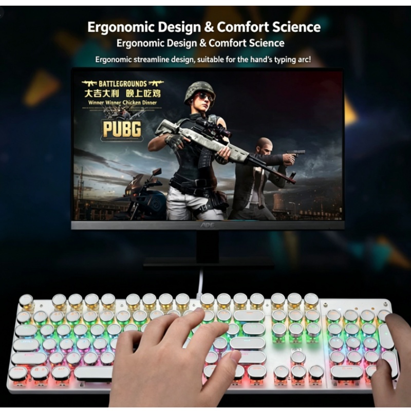 Teclado Mecânico HJK920 Steam  - Retro Gaming Cafe avaliação e preço