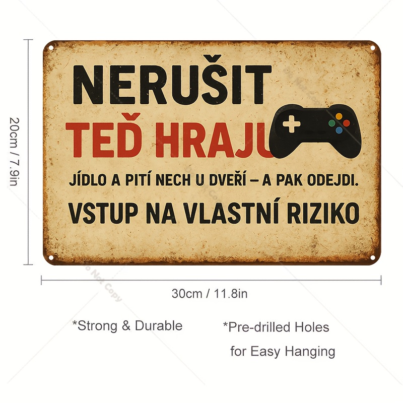 Placa de Ferro Retrô Checa/Slo - Retro Gaming Cafe avaliação e preço