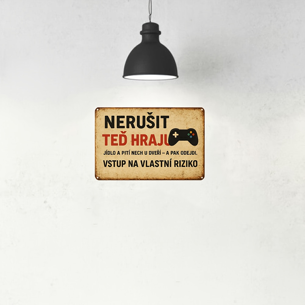 Placa de Ferro Retrô Checa/Slo - Retro Gaming Cafe avaliação e preço