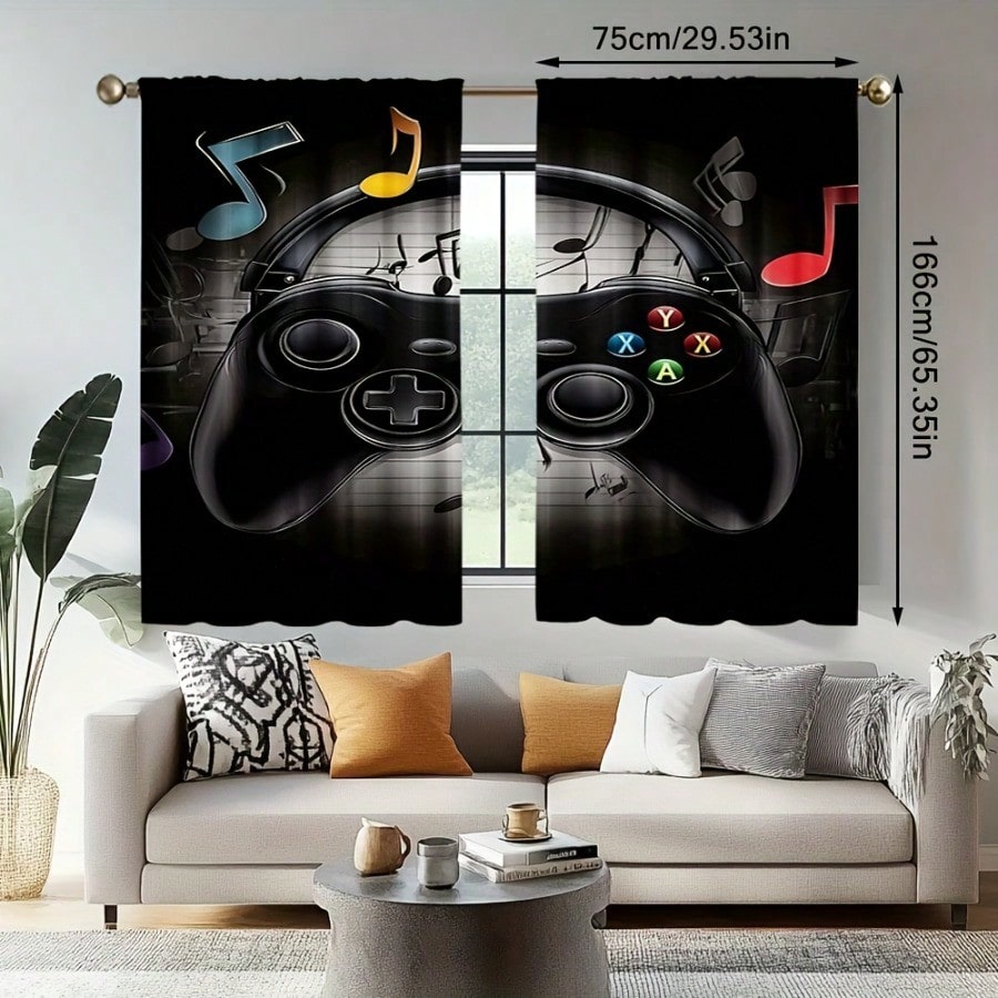 2 Cortinas Retrô para Sala de  - Retro Gaming Cafe avaliação e preço