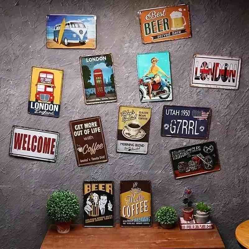 Placa de Ferro Retrô Checa/Slo - Retro Gaming Cafe avaliação e preço